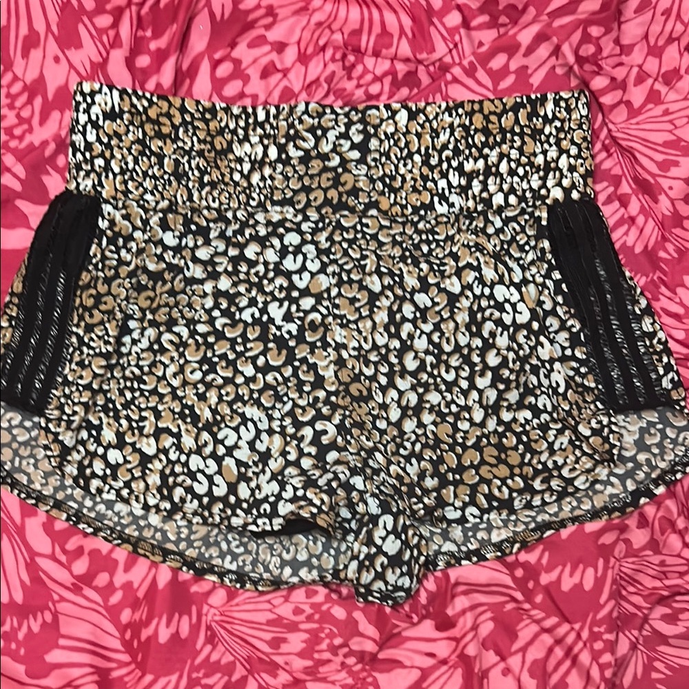 Leopard Print High Waist Women's Shorts